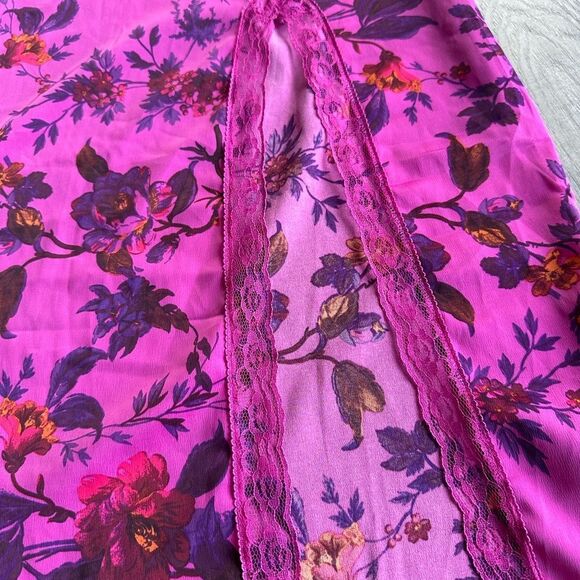 NWT Urban Outfitters Audrey Lace Floral Midi Slip Dress Medium - Picture 2 of 7